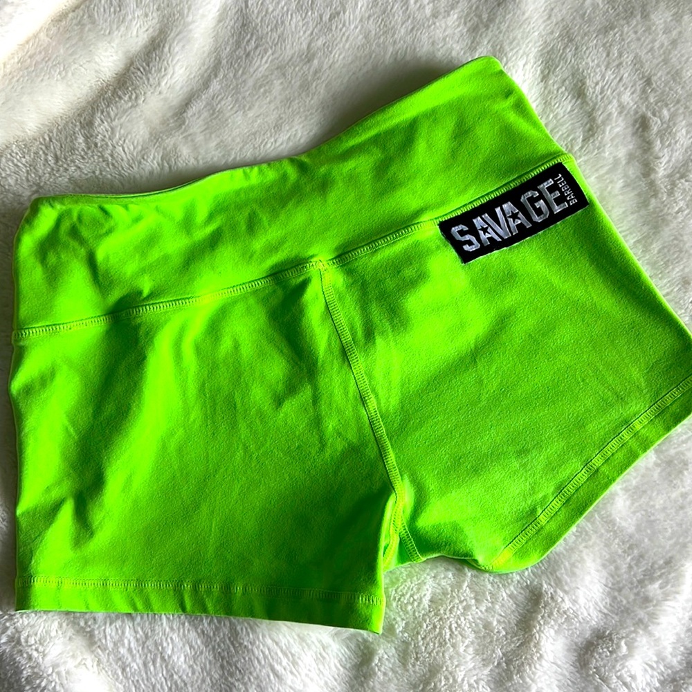 SAVAGE lime green shorts